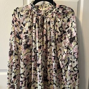 H&M Ruffle-trimmed Crêped Blouse XL